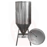 Cone tank 500l with floating lid, 60° cone base