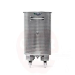 200L Zottel Behälter, offen, mit Beinen, Edelstahl