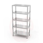 Hylly 900x450x1800(mm), ruostumatonta terästä, kokoontaitettava