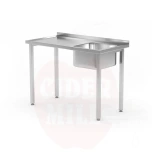 Sink table, bolted, HENDI, Kitchen Line, sink bowl on the right side, 1000x600x(H)850mm