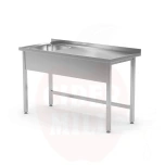 Table 2000x600x850mm with 1 sink on the left, stainless steel