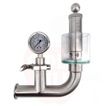 1.5" TC Horizontal Pressure Regulator with Pressure Gauge