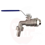 Kuulkraan 1/2" roostevaba 13mm voolikunipliga