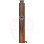 Distillation Condenser with Vertical Copper Tubes, L-shape, 2" Clamp Fitting
