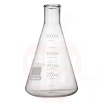 Laboratoriolasi Erlenmeyer 5000ml, borosilikaattilasia