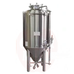 Conical Tank 1000L with adjustable legs, stainless steel