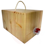 Puulaatikko 5L, bag-in-box säilytyspusseille