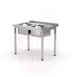 Poltidega kinnitatav laud kahe valamuga, HENDI, Profi Line, 1000x600x(H)850mm