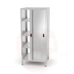 Kahelt poolt avatav kapp koos lükandustega - poltidega, HENDI, Kitchen Line, 800x700x(H)1800mm