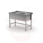 Kahe pesuvanniga laud, keevitatud, HENDI, Profi Line, 1200x600x(H)850mm