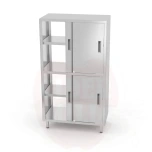 Kapp, Kahelt poolt avatav koos vaheseinte ja lükandustega - poltidega, Kitchen Line, HENDI, 1000x600x(H)1800mm