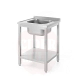 Laud, Valamu koos riiuliga - poltidega, sügavus 600 mm, Profi Line, Keskendatud, HENDI, 600x600x(H)850mm