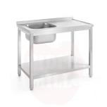 Regal, Spültisch mit - verschraubt, Tiefe 700 mm, Profi Line, Links, 1000x700x, HENDI, (H)850mm