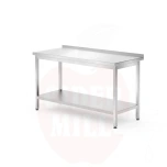 Wall table with a shelf – bolted, depth 700 mm, HENDI, Profi Line, 1400x700x(H)850mm