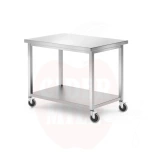 Laud, Liigutatav, riiuliga - poltidega, Kitchen Line, 1000x700x850 mm, HENDI, 1000x700x(H)850mm