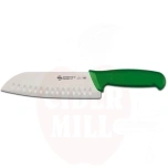 Supra Colore Santoku knife, Ambrogio Sanelli, Granton edge, Green, (L)310mm