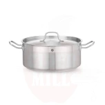 Topf, mit Deckel, Stew low -, Profi Line, ⌀280x, HENDI, 5L, (H)120mm