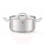 Topf, mit Deckel, Stew low -, Kitchen Line, ⌀240x, HENDI, 9L, (H)110mm