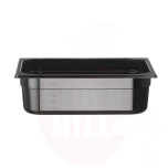 Behållare, black polycarbonate, Profi Line, Black, 325x265x, HENDI, 5L, GN 1/2, GN 1/2