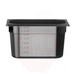 Behållare, black polycarbonate, Profi Line, Black, 265x162x, HENDI, 4L, GN 1/4, GN 1/4