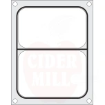 Behälter, Tray sealer matrix, two-sectioned 227x178 mm, HENDI