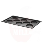 Tallrik, Tray with non-stick coating CONVECTOMAT EGG, Black, 530x325x, HENDI, GN 1/1, (H)26mm