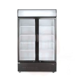 Back bar refrigerator with a backlit panel, double-door, Arktic, 512L, Black, 220-240V/510W, 1120x585x(H)1900mm