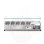 Kylmälevy GN 1/4 - korotettu, Arktic, 5x GN 1/4, 230V/180W, 1205x335x(K)460mm