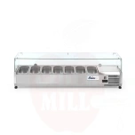 Kylmätaso GN 1/4 - korotettu, Arktic, 7x GN 1/4, 230V/180W, 1505x335x(K)460mm