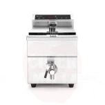 Äravoolukraaniga induktsioonfritüür – 8 l, HENDI, 8L, Helehall, 230V/3500W, 288x619x(H)408mm