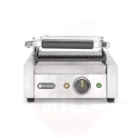Contact grill – single version, HENDI, ribbed top and bottom, 230V/1800W, 310x375x(H)216mm