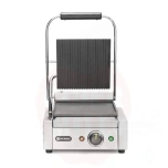 Contact grill – single version, HENDI, ribbed top and smooth bottom, 230V/1800W, 310x375x(H)216mm