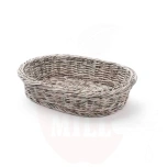 Bakery basket oval, Light grey, 320x230x, HENDI, (H)70mm