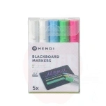 Blackboard markers 6 mm, 1 pink, 1 green, 1 blue and 2 white markers, HENDI