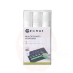 Blackboard markers 15 mm, 3 white markers, HENDI