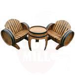 Furniture set Barrel-2 56x77cm + 2-chairs