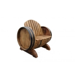 Oak barrel chair 56x96x75cm