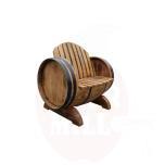 Oak barrel chair 56x96x75cm