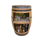 Oak serving table barrel-wet 70x96cm