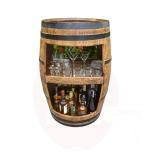 Oak serving table barrel-wet 70x96cm