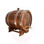 Barrel 10l dark with brass valve and black rims+medium roast