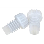 White plastic cork with finned steam (100 pieces)