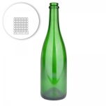 Wine bottle champagne 75 cl, 775 g, green, 29 mm - pallet 1056 pcs