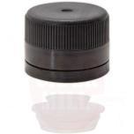 Plastic screw cap with black drop-out ⌀31.5 (100 pcs)