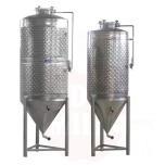 Conical tank 200l with cooling shirt, 60°cone base