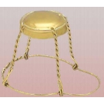 cages in free belt with gold wire and an anonymous gold cap 26,5