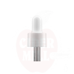 Korkpipett 10ml pudelile, valge sile, 53mm
