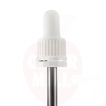 Tamper evident dropper, white 18/410; glass tube 83mm