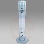 Graduated glass measuring cylinder 400 ml - plastic base