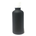 Glasflasche Apteek 50ml schwarz-matt für 18mm Verschluss